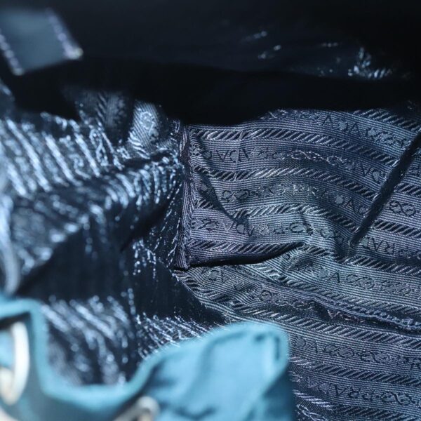 PRADA Backpack Nylon Navy Silver  95355