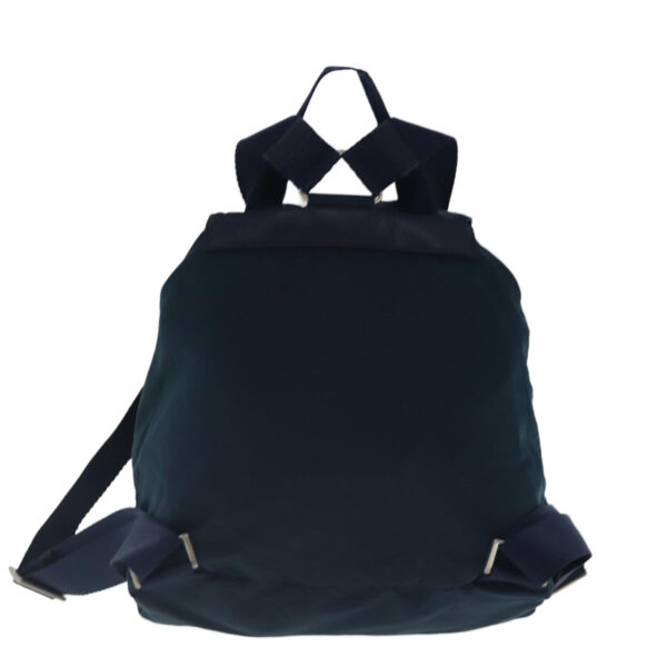 PRADA Backpack Nylon Navy Silver  95355