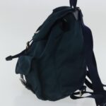 PRADA Backpack Nylon Navy Silver  95355