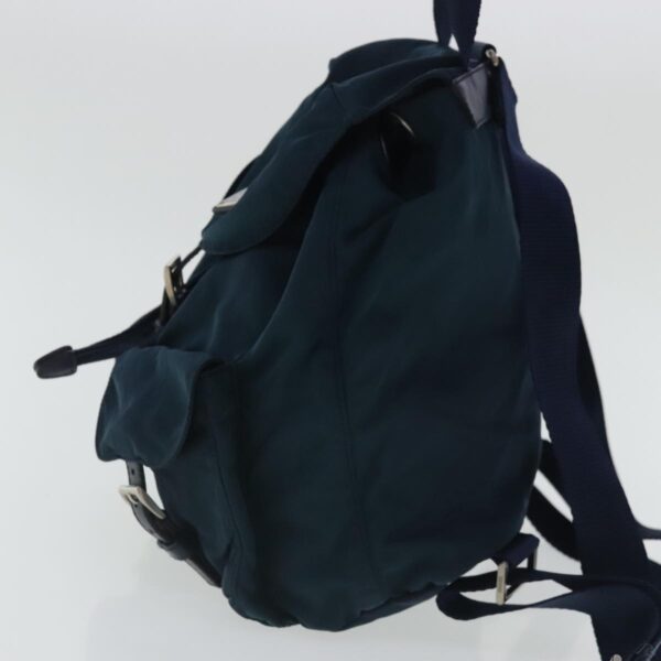 PRADA Backpack Nylon Navy Silver  95355