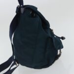 PRADA Backpack Nylon Navy Silver  95355