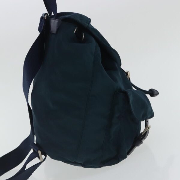 PRADA Backpack Nylon Navy Silver  95355