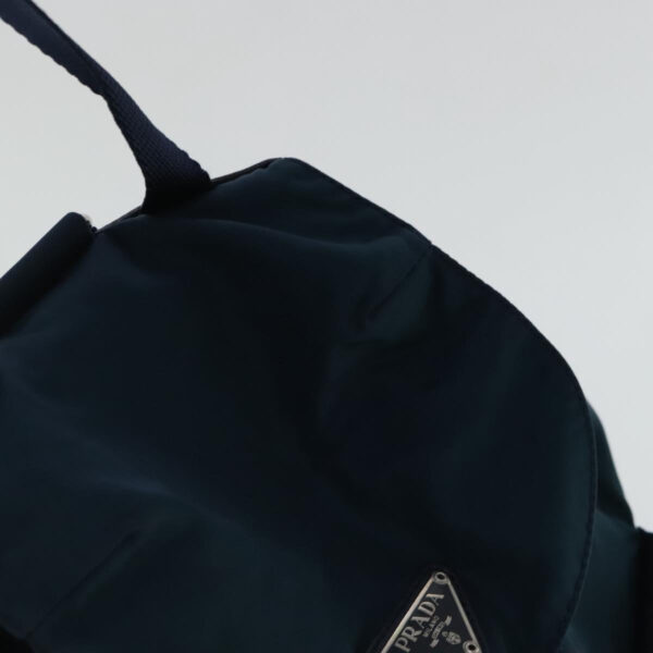 PRADA Backpack Nylon Navy Silver  95355