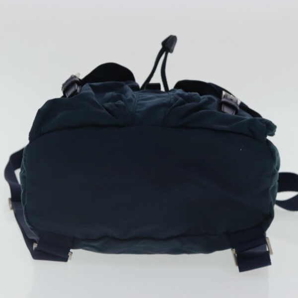 PRADA Backpack Nylon Navy Silver  95355