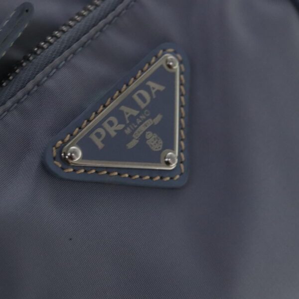 PRADA Tote Bag Nylon Light Blue Silver  95359