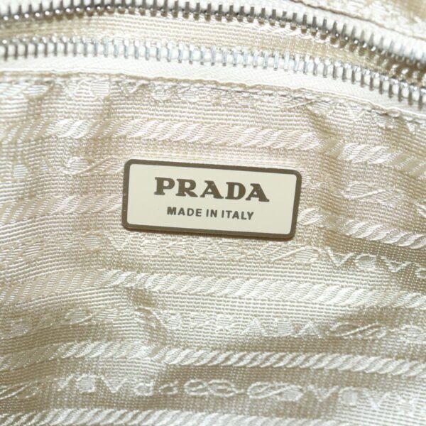 PRADA Tote Bag Nylon Light Blue Silver  95359