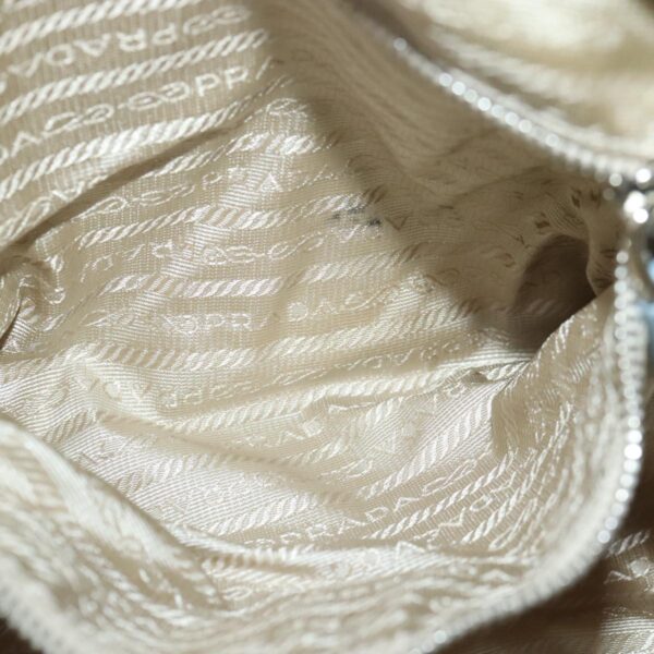 PRADA Tote Bag Nylon Light Blue Silver  95359