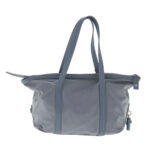 PRADA Tote Bag Nylon Light Blue Silver  95359