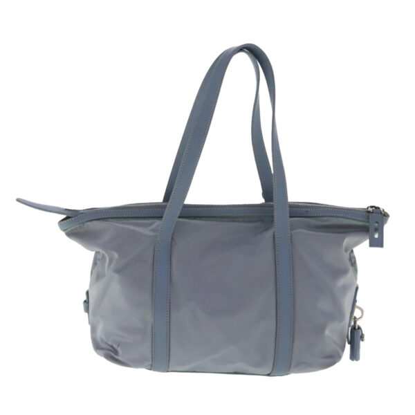 PRADA Tote Bag Nylon Light Blue Silver  95359