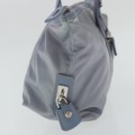 PRADA Tote Bag Nylon Light Blue Silver  95359