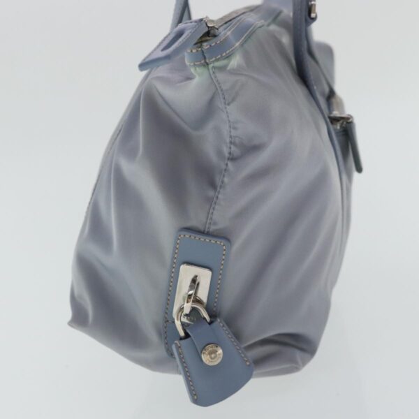 PRADA Tote Bag Nylon Light Blue Silver  95359