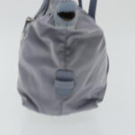PRADA Tote Bag Nylon Light Blue Silver  95359