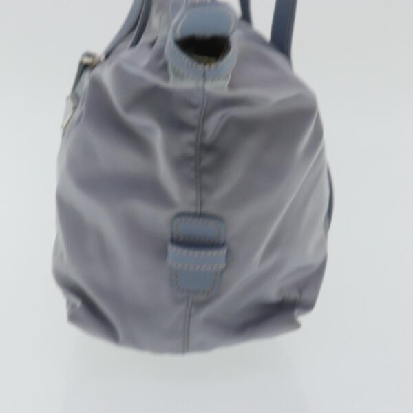 PRADA Tote Bag Nylon Light Blue Silver  95359