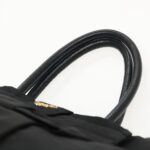 PRADA Hand Bag Nylon Black Gold  95366
