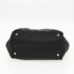PRADA Hand Bag Nylon Black Gold  95366