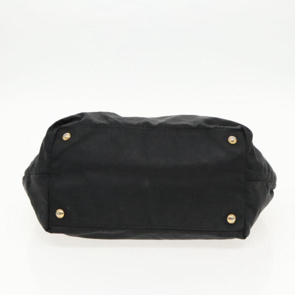 PRADA Hand Bag Nylon Black Gold  95366