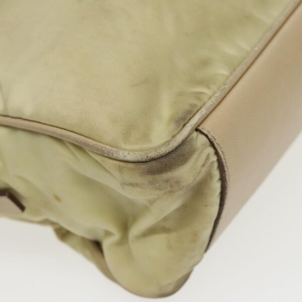 PRADA Hand Bag Nylon Beige Gold  95369