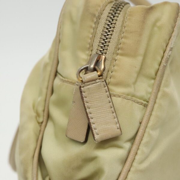 PRADA Hand Bag Nylon Beige Gold  95369