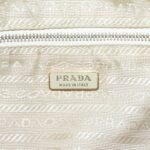 PRADA Hand Bag Nylon Beige Gold  95369