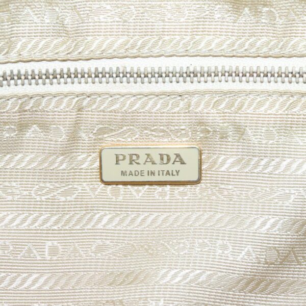 PRADA Hand Bag Nylon Beige Gold  95369