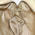 PRADA Hand Bag Nylon Beige Gold  95369