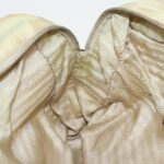 PRADA Hand Bag Nylon Beige Gold  95369