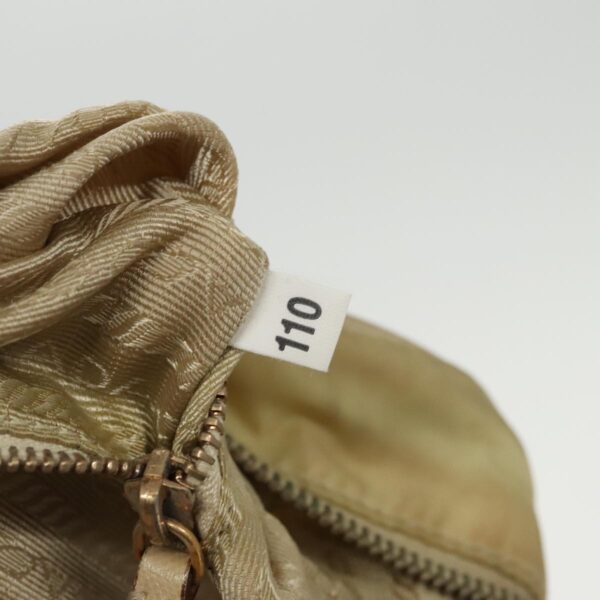 PRADA Hand Bag Nylon Beige Gold  95369