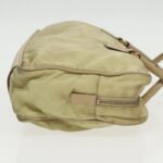 PRADA Hand Bag Nylon Beige Gold  95369