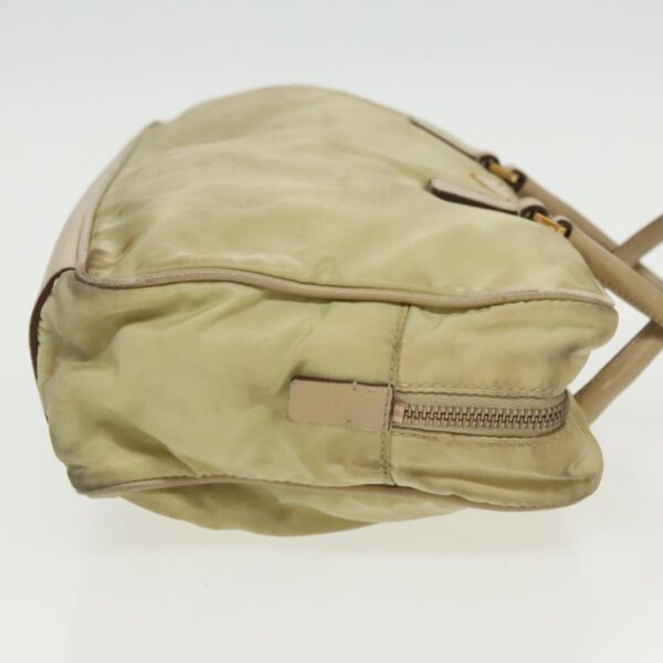 PRADA Hand Bag Nylon Beige Gold  95369
