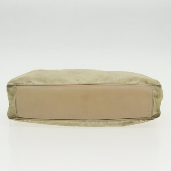 PRADA Hand Bag Nylon Beige Gold  95369