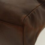 PRADA Hand Bag Leather Brown Silver  95631