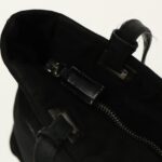 PRADA Hand Bag Nylon Black Silver  95645