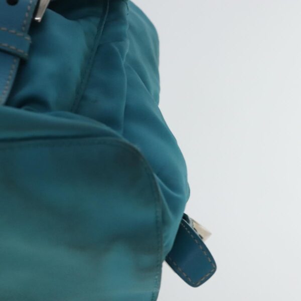 PRADA Backpack Nylon Blue Silver  95670