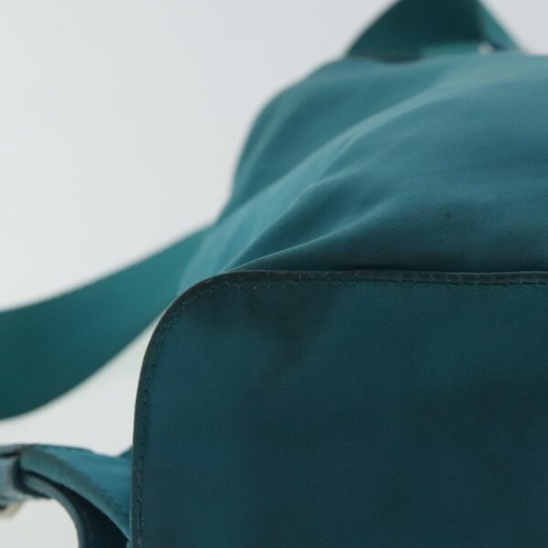 PRADA Backpack Nylon Blue Silver  95670