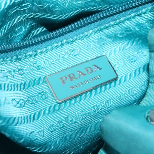 PRADA Backpack Nylon Blue Silver  95670