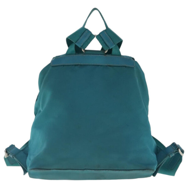 PRADA Backpack Nylon Blue Silver  95670