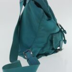 PRADA Backpack Nylon Blue Silver  95670