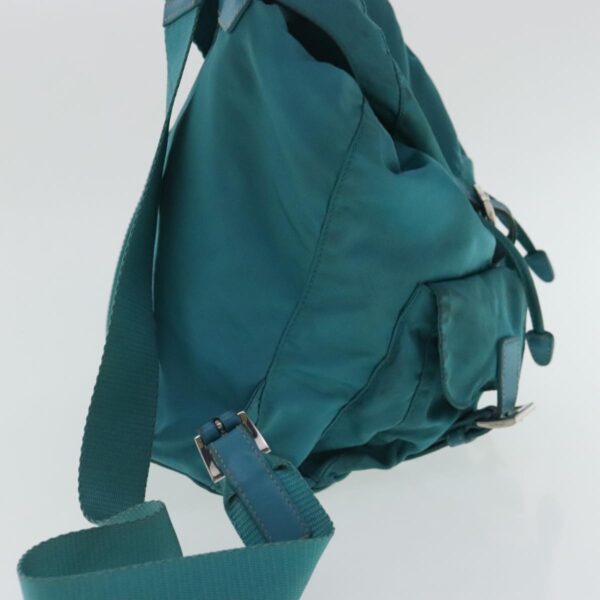 PRADA Backpack Nylon Blue Silver  95670