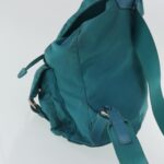 PRADA Backpack Nylon Blue Silver  95670