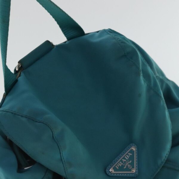 PRADA Backpack Nylon Blue Silver  95670