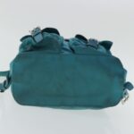 PRADA Backpack Nylon Blue Silver  95670