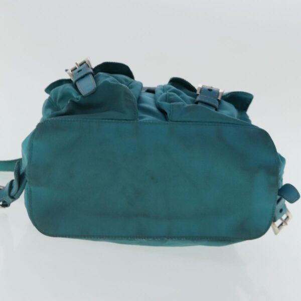 PRADA Backpack Nylon Blue Silver  95670