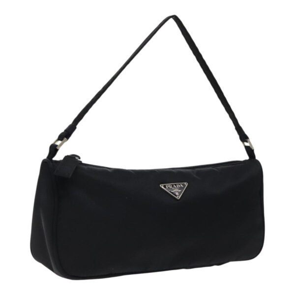 PRADA Accessory Pouch Nylon Black Silver  95690