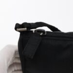 PRADA Accessory Pouch Nylon Black Silver  95690