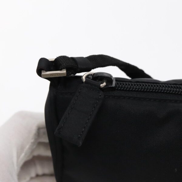 PRADA Accessory Pouch Nylon Black Silver  95690