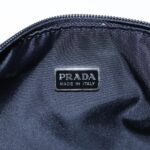 PRADA Accessory Pouch Nylon Black Silver  95690