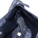 PRADA Accessory Pouch Nylon Black Silver  95690