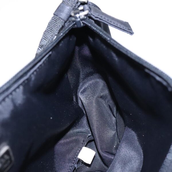 PRADA Accessory Pouch Nylon Black Silver  95690