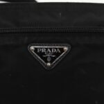 PRADA Shoulder Bag Nylon Black Silver  95787