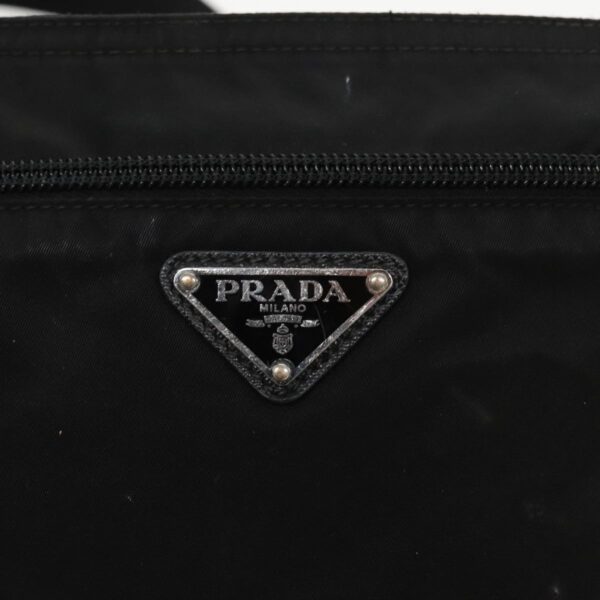 PRADA Shoulder Bag Nylon Black Silver  95787